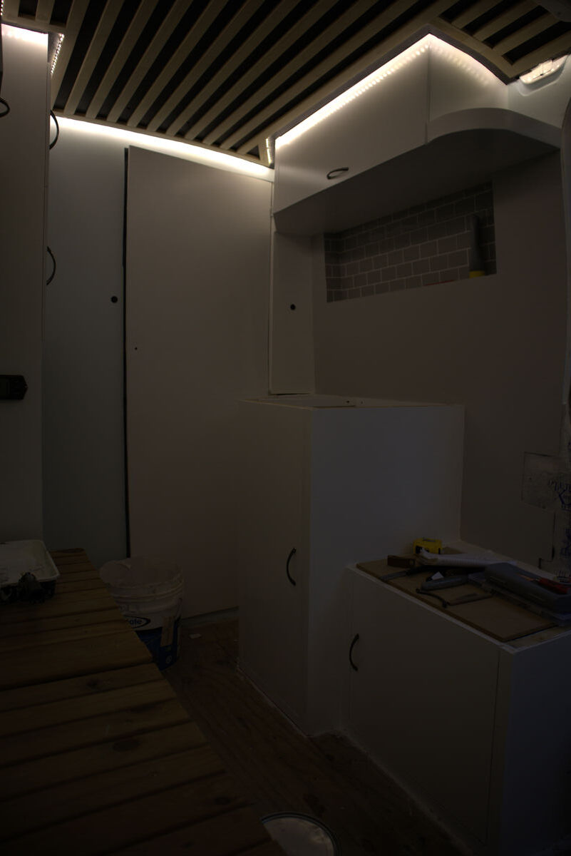 Rear view with LED lights on